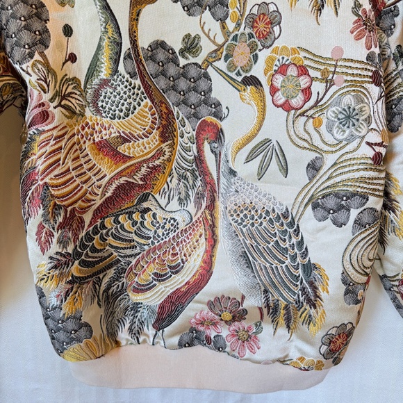 Japanese Brand Streetwear Embroidered Bomber Jacket with Pockets - Picture 8 of 11